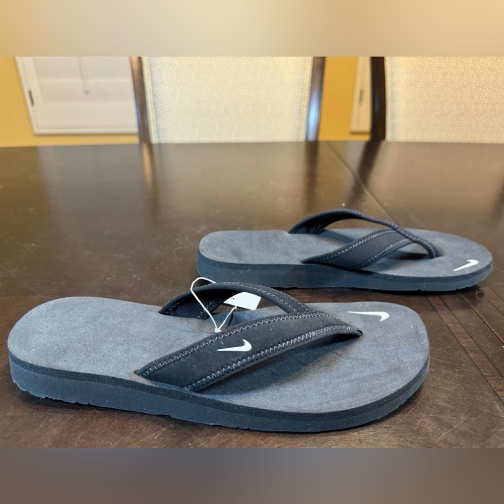 New Nike Thong Slides Sandals Black Flip Flop Size US 7 - Picture 2 of 13